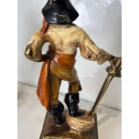 Vintage Pirate Figurine by Paul Herzel Bronze Clad S 10 x 4 - Picture 6 of 11